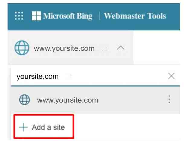 Add site in webmaster tool