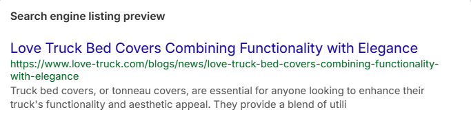 Edit Meta Descriptions