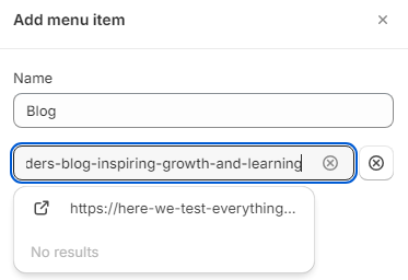 Set URL structure for blog