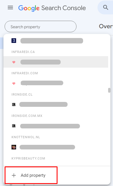 Add Property in Search Console