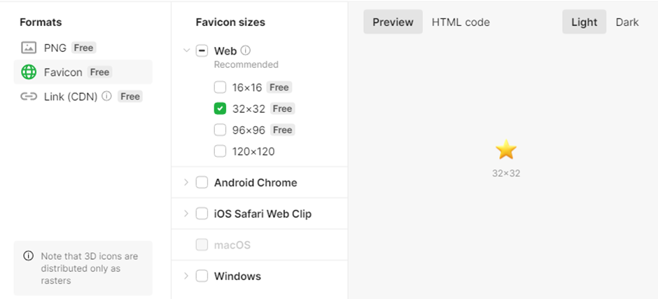 Optimize the Favicon Size