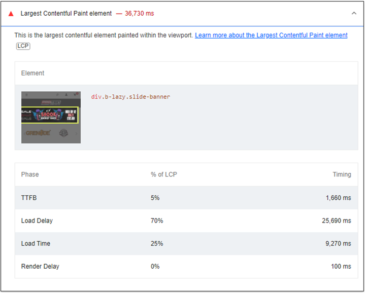 Optimize for LCP (Loading Performance)