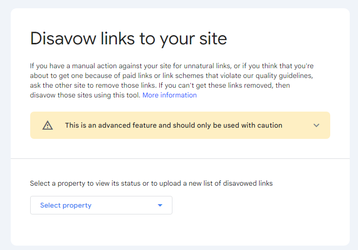 Uploading Disavow File to Google Search Console