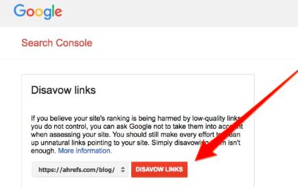 Uploading Disavow File to Google Search Console