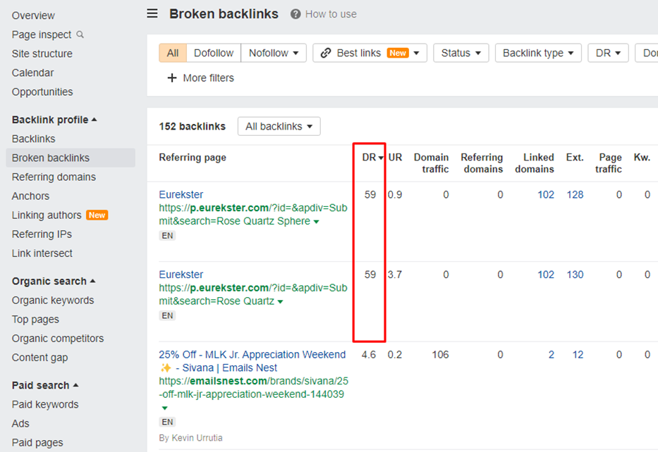 Analyze Broken Backlink Opportunities