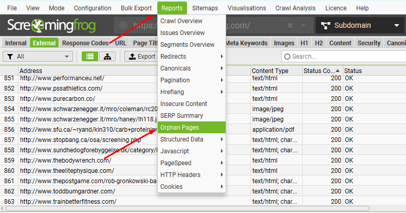 Identify Orphan Pages